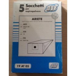 SACCHETTI ASPIRAPOLVERE WPS PER ARIETE/SICER/VIVA COMPATIBILI CON VARI MODELLI DI ASPIRAPOLVERE (COD 19 AT 05) - 5 PEZZI  NUOVO
