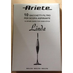 SACCHETTI PER SCOPA ASPIRANTE LINDA ARIETE ORIGINALI COMPATIBILI CON VARI MODELLI (COD 450) - 10 PEZZI  NUOVO