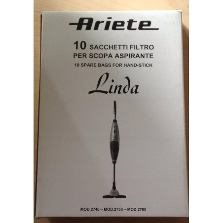 SACCHETTI PER SCOPA ASPIRANTE LINDA ARIETE ORIGINALI COMPATIBILI CON VARI MODELLI (COD 450) - 10 PEZZI  NUOVO