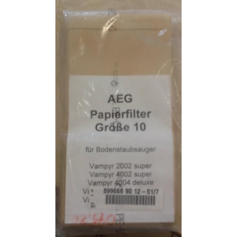 SACCHETTI ASPIRAPOLVERE AEG COMPATIBILE CON VARI MODELLI (COD PE LD) 10 PEZZI NUOVO
