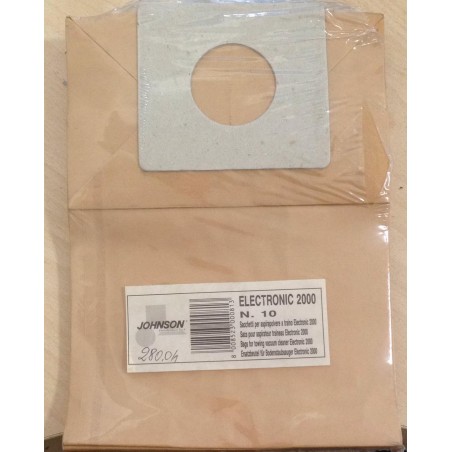 SACCHETTI ASPIRAPOLVERE JHONSON ELETTRODOMESTICI SPA ELECTRONIC 2000 N.10 (COD 28004) 10 PEZZI  NUOVO