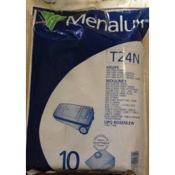 SACCHETTI ASPIRAPOLVERE MENALUX T24N COMPATIBILE CON VARI MODELLI DI ASPIRAPOLVERE (COD 14779) 10 PEZZI  NUOVO