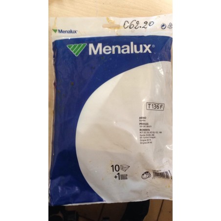 SACCHETTI ASPIRAPOLVERE MENALUX T136F COMPATIBILE CON VARI MODELLI DI ASPIRAPOLVERE (COD 06220) 10 PEZZI  NUOVO