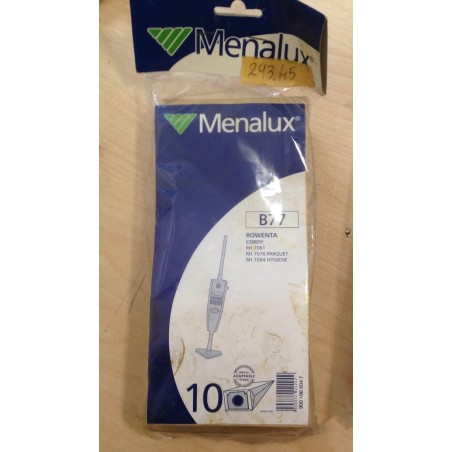 SACCHETTI ASPIRAPOLVERE MENALUX B77 COMPATIBILE CON VARI MODELLI DI ASPIRAPOLVERE (COD 29345) 10 PEZZI  NUOVO