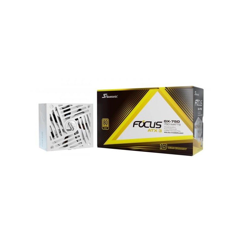 Power SupplySeasonic Focus-GX-1000 ATX 3.1 Modular Gold 1000W White FOCUS-GX-1000-V4-WHITE