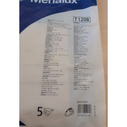 SACCHETTI ASPIRAPOLVERE MENALUX  T120B COMPATIBILE CON VARI MODELLI DI ASPIRAPOLVERE (COD 289.13) 5 PEZZI  NUOVO
