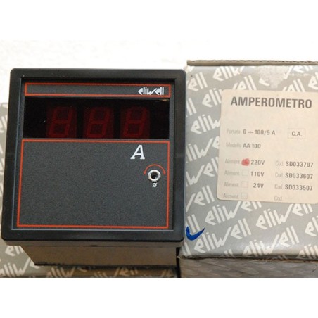 AMPEROMETRO DIGITALE ELIWELL DA PANNELLO  ALIMENTAZIONE  220V   NUOVO