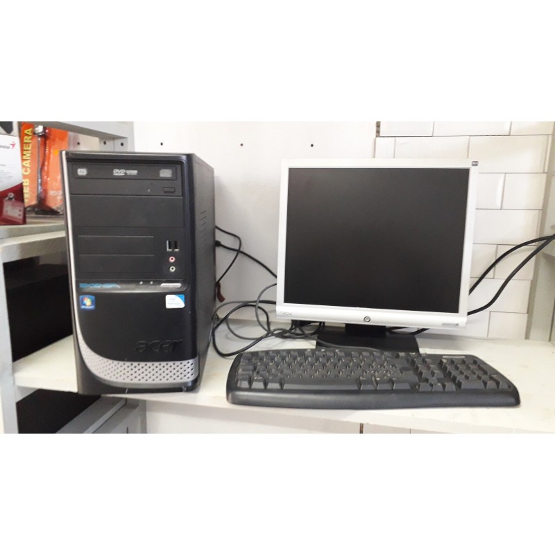 computer ACER PENTIUM DUAL CORE+monitor BENQ LCD +tastiera