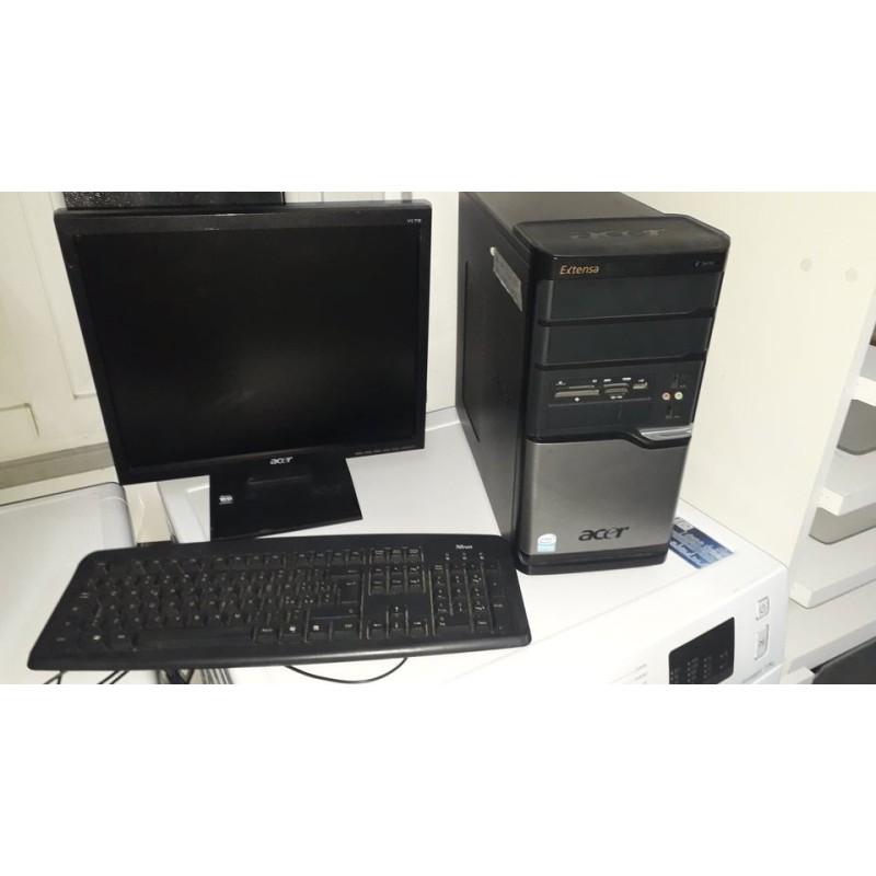 computer acer extensa dual core intel e2160+monitor acer+tastiera