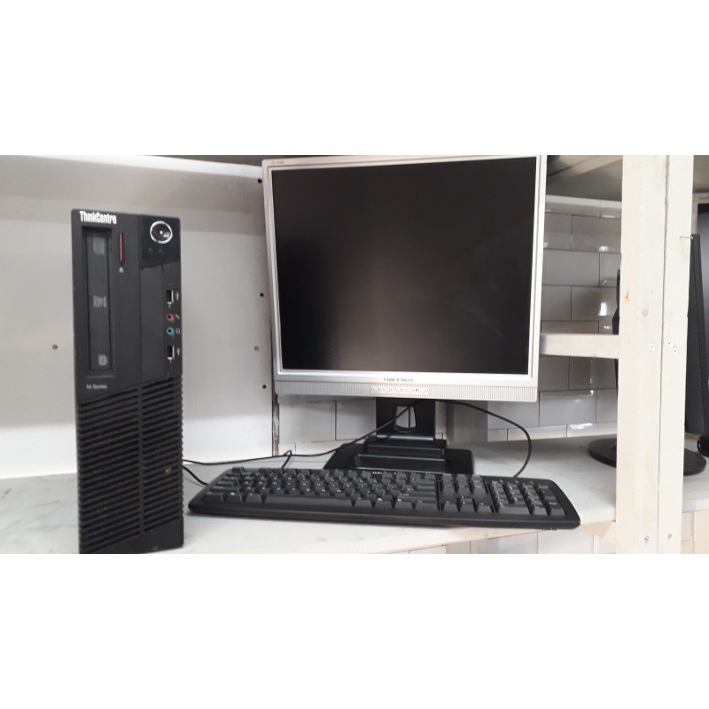 computer PC LENOVO THINKCENTRE M81 intel core i5-2400+monitor hanns.g da 19 pollici+tastiera