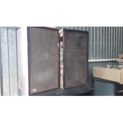 due diffusori acustici anni '70 marca godwin s40, in legno, potenza 80 watt (2x 40watt)
