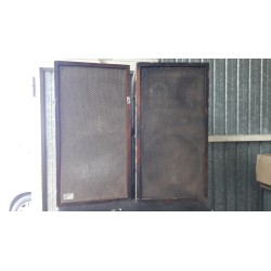due diffusori acustici anni '70 marca godwin s40, in legno, potenza 80 watt (2x 40watt)
