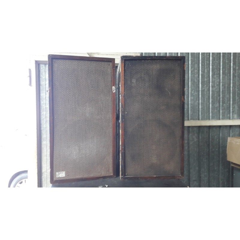 due diffusori acustici anni '70 marca godwin s40, in legno, potenza 80 watt (2x 40watt)