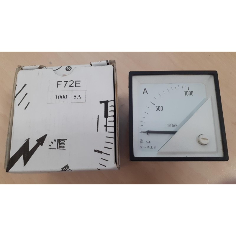 Amperometro analogico da pannello  F72E  1000-5A    WRF72E10005A  NUOVO