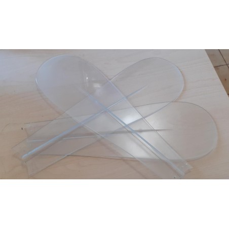 SET DI 3 PALE FRIZZI TRASPARENTE 813 FRI PAT 411  NUOVO