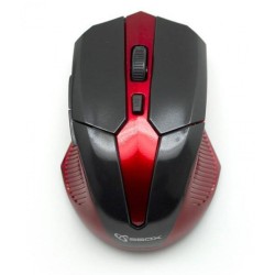 Mouse Ottico 6D Micro Ricevitore USB Wireless 800-1600 dpi Nero/Rosso   NUOVO
