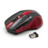 Mouse Ottico 6D Micro Ricevitore USB Wireless 800-1600 dpi Nero/Rosso   NUOVO