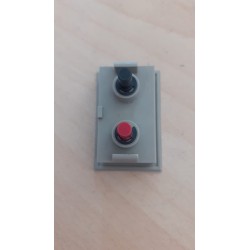 PULSANTE  SENZA CONTATTO 0 1 ROSSO E NERO  NUOVO