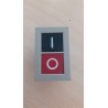 PULSANTE  SENZA CONTATTO 0 1 ROSSO E NERO  NUOVO