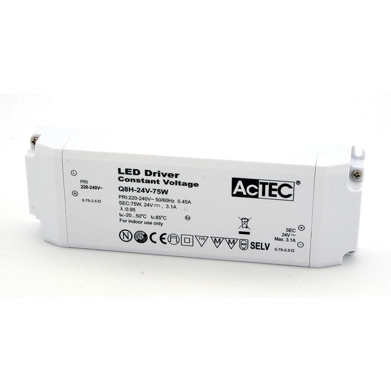 ALIMENTATORE TRASFORMATORE PER LED ACTEC  Q8 - 24V - 75W  USATO