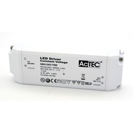 ALIMENTATORE TRASFORMATORE PER LED ACTEC  Q8 - 24V - 75W  USATO