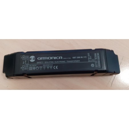 Trasformatore  gitronica  230 v- 12 v  50-200w  GET 200IN/V1    USATO