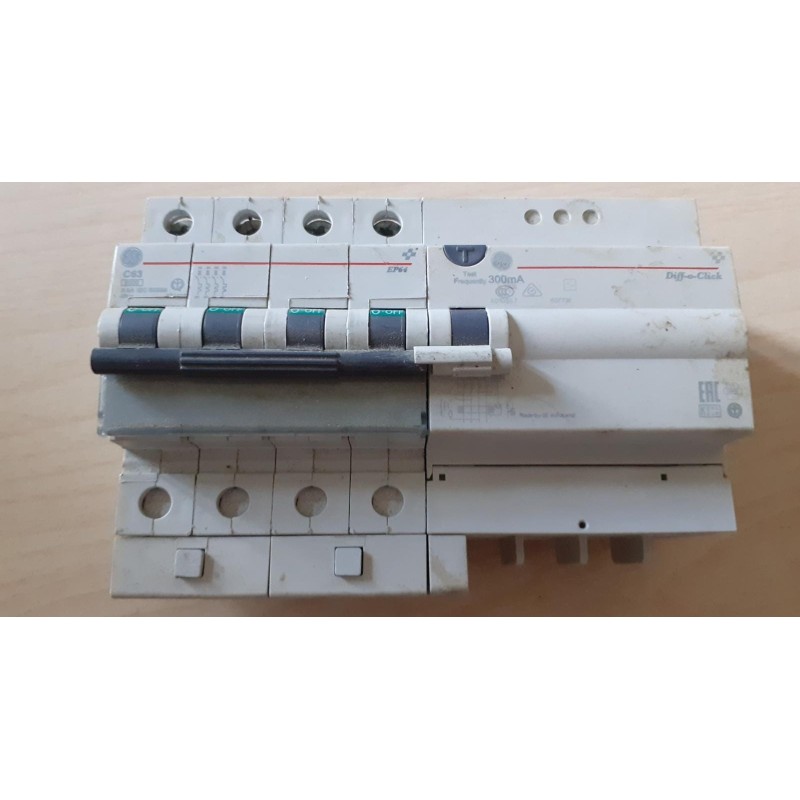 MAGNETOTERMICO  E DIFFERENZIALE  C 63 4X63 GENERAL ELECTRIC  USATO