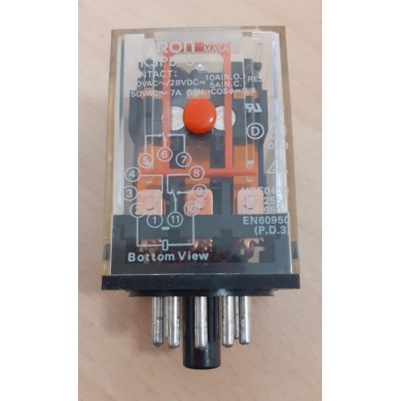 Omron relè MK3P5-S 250 VAC - 28 VDC   1922W2  11 PIN  NUOVO