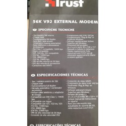 MODEM  TRUST EXTERNAL 56K  V92  NUOVO