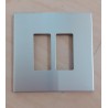 PLACCA VIMAR SERIE 8000 A SCATTO 2 MODULI ALLUMINIO ANODIZZATO    NUOVO