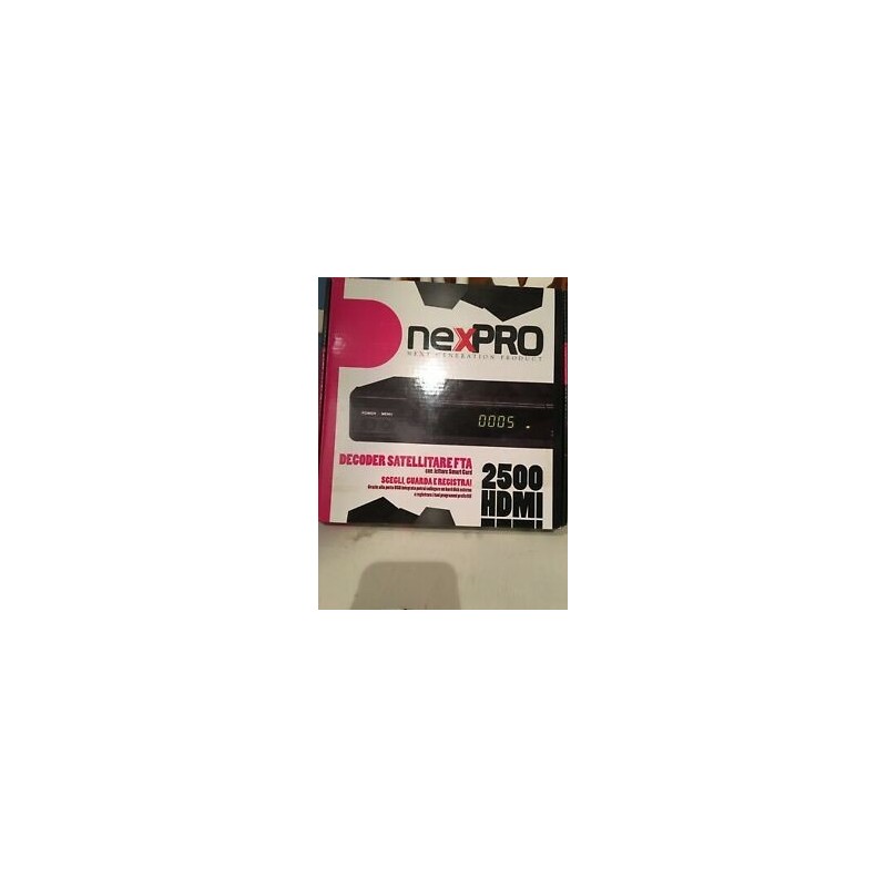 NexPro Next Generation 2500 HDMI Satellite FTA Decoder con CONNEX  NUOVO