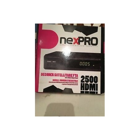 NexPro Next Generation 2500 HDMI Satellite FTA Decoder con CONNEX  NUOVO