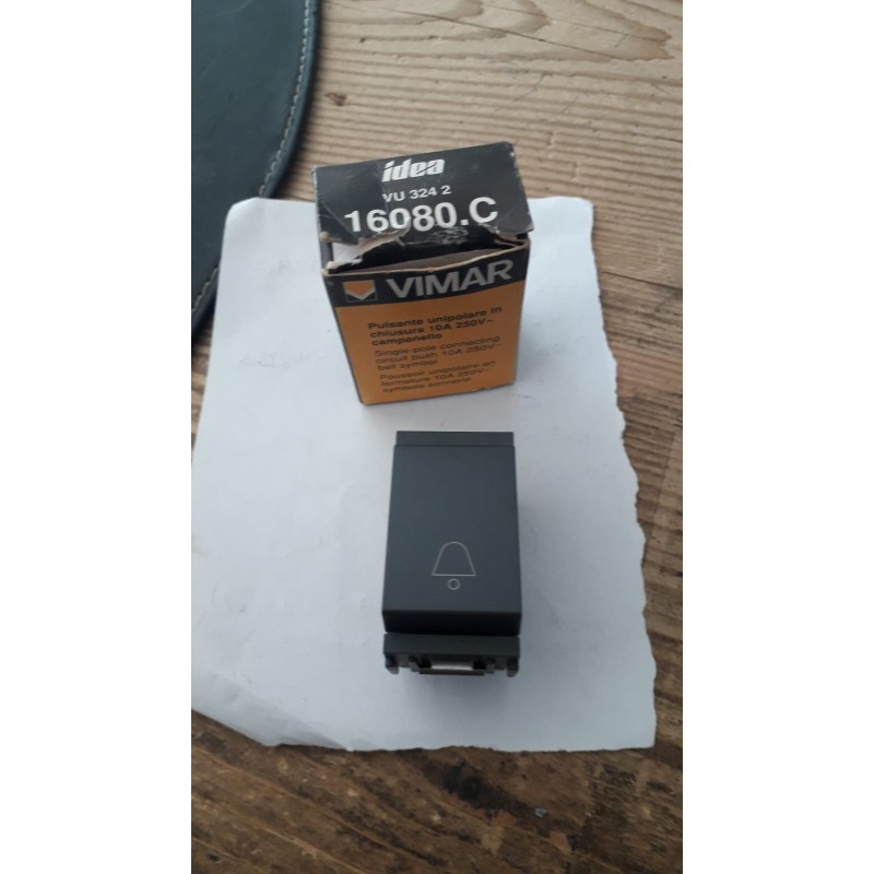 VIMAR Pulsante 1P NO 10A campanello grigio 16080.C