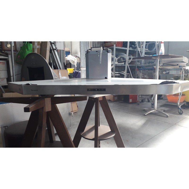 TECNOWIND Cappa Cucina Aspirante ad Angolo Larghezza 100 cm Profondità 100 cm colore Acciaio