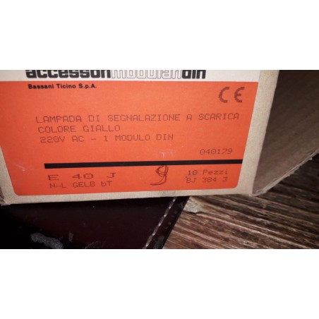 lampada di segnalazione a scarica colore giallo 220v ac-1 modulo din