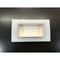 BTICINO LIGHT PLACCA 4 POSTI BLU OPALINO N4804BP