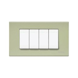 BTICINO LIVING PLACCA 4 MODULI VERDE TÈ N4804VE