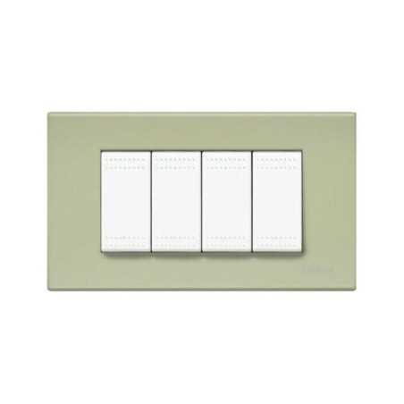 BTICINO LIVING PLACCA 4 MODULI VERDE TÈ N4804VE