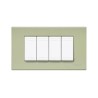 BTICINO LIVING PLACCA 4 MODULI VERDE TÈ N4804VE