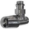 Brem Valvola Ton a Squadra finitura Cromo misure 1/2"x 24/19 codice B623 CROMO Attacco intercambiabile