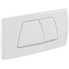 GEBERIT serie 115.888.11.1 Placca bianca per cassetta incasso Twinline 2 pulsanti