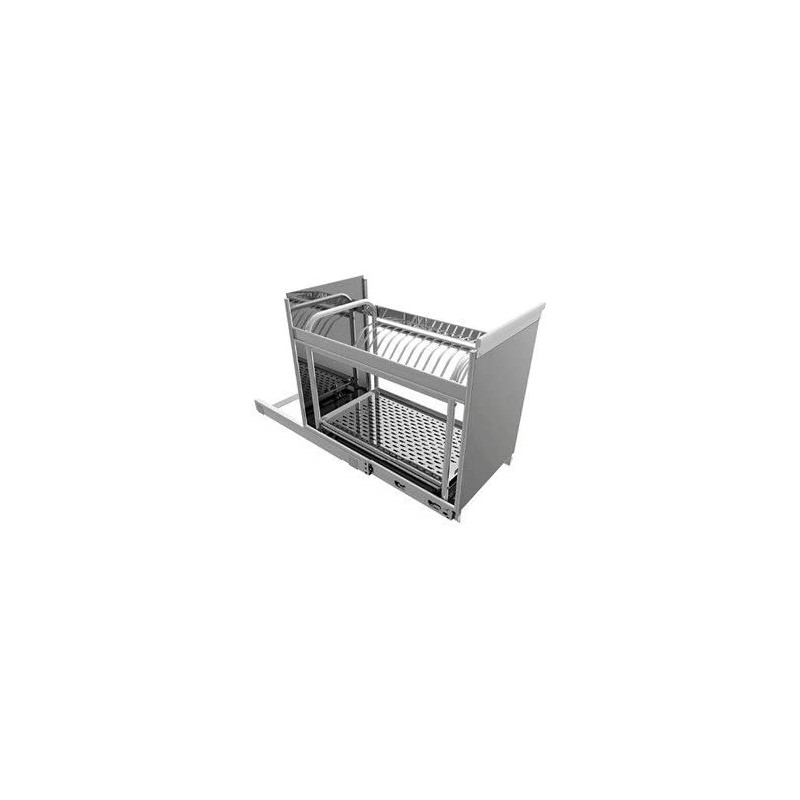 Scolapiatti acciaio Inox  SBE 1 con base estraibile Lavenox - 42