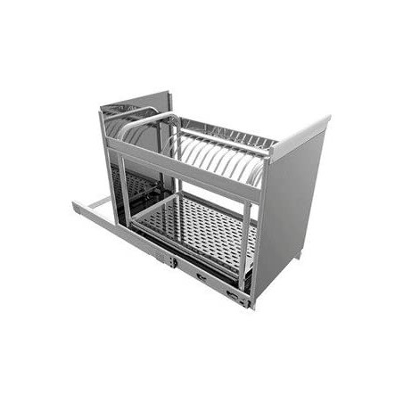 Scolapiatti acciaio Inox  SBE 1 con base estraibile Lavenox - 42