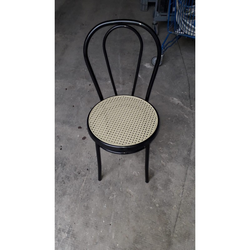 Sedia per bar,ristorante,locale,seduta finta paglia VIENNA,THONET nera usate