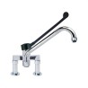 Miscelatore Cucina Professionale-Biforo-Con Leva Clinica Cm30