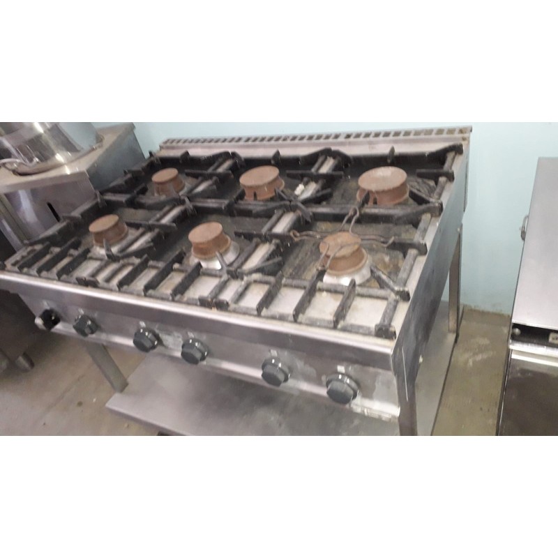 Cucina per ristorante professionale industriale a gas 6 fuochi GICO USATA