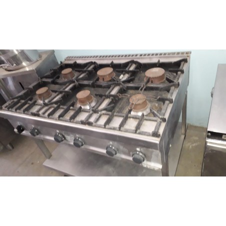 Cucina per ristorante professionale industriale a gas 6 fuochi GICO USATA