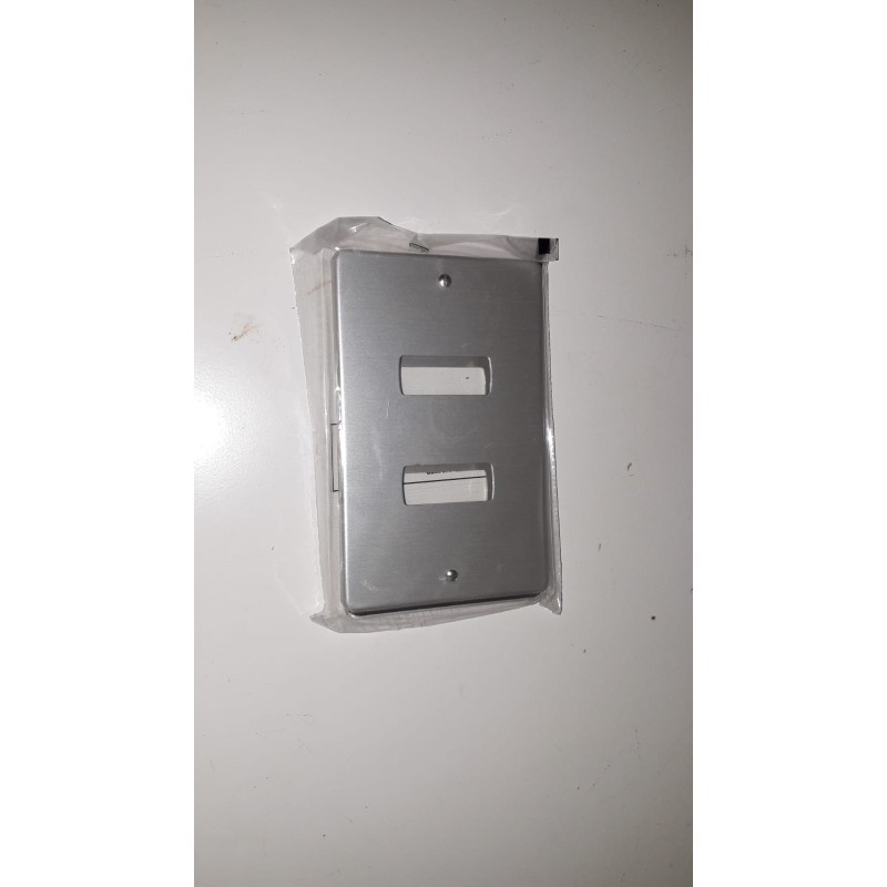 Ave P42Sc Placca Placchetta 2 Moduli Anotizzata Grattacielo
