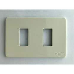 BTICINO MAGIC 10256 PLACCA IN RESINA 2 FORI AVORIO