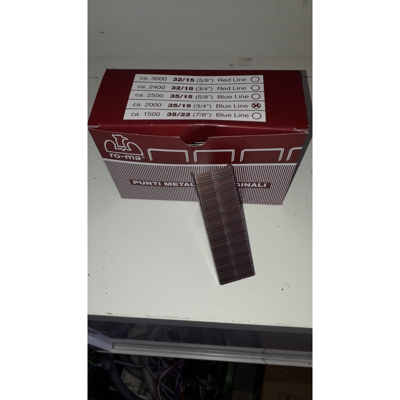 Punti Metallici Ro-ma Blu Line 35/19 (scatola 2.000 pezzi)